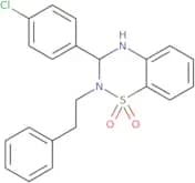 3-(4-chlorophenyl)-2-(2-phenylethyl)-3,4-dihydro-2H-1λ6,2,4-benzothiadiazine-1,1-dione