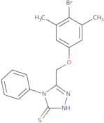 3-((4-bromo-3,5-dimethylphenoxy)methyl)-4-phenyl-1,2,4-triazoline-5-thione