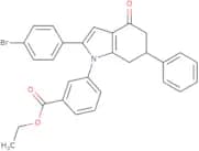 ethyl 3-(2-(4-bromophenyl)-4-oxo-6-phenyl-5,6,7-trihydroindolyl)benzoate