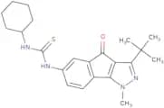 3-(tert-butyl)-6-(((cyclohexylamino)thioxomethyl)amino)-1-methylindeno[2,3-d]pyrazol-4-one