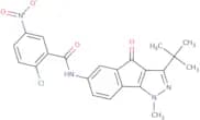 N-(3-(tert-butyl)-1-methyl-4-oxoindeno[2,3-d]pyrazol-6-yl)(2-chloro-5-nitrophenyl)formamide