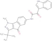 N-(3-(tert-butyl)-1-methyl-4-oxoindeno[2,3-d]pyrazol-6-yl)-2-indol-3-yl-2-oxoethanamide