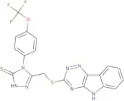 3-(2,3,6-triazino[5,4-b]indol-3-ylthiomethyl)-4-(4-(trifluoromethoxy)phenyl)-1,2,4-triazoline-5-th…