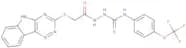 4-(4-(trifluoromethoxy)phenyl)-1-(2-(2,3,6-triazino[5,4-b]indol-3-ylthio)acetyl)thiosemicarbazide