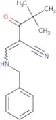 2-(2,2-dimethylpropanoyl)-3-(benzylamino)prop-2-enenitrile
