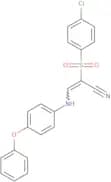 2-((4-chlorophenyl)sulfonyl)-3-((4-phenoxyphenyl)amino)prop-2-enenitrile