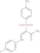 4-((4-fluorophenyl)amino)-3-((4-methylphenyl)sulfonyl)but-3-en-2-one