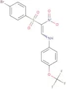 1-((4-bromophenyl)sulfonyl)-1-nitro-2-((4-(trifluoromethoxy)phenyl)amino)ethene