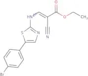 ethyl 3-((3-(4-bromophenyl)(2,5-thiazolyl))amino)-2-nitriloprop-2-enoate