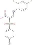 2-((2,4-difluorophenyl)amino)-1-((4-bromophenyl)sulfonyl)-1-nitroethene
