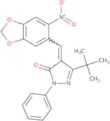 3-(tert-butyl)-4-((6-nitrobenzo[3,4-d]1,3-dioxolen-5-yl)methylene)-1-phenyl-2-pyrazolin-5-one