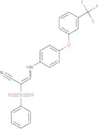 2-(phenylsulfonyl)-3-((4-(3-(trifluoromethyl)phenoxy)phenyl)amino)prop-2-enenitrile