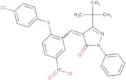 3-(tert-butyl)-4-((2-(4-chlorophenylthio)-5-nitrophenyl)methylene)-1-phenyl-2-pyrazolin-5-one