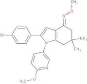 (2-(4-bromophenyl)-1-(6-methoxy(3-pyridyl))-6,6-dimethyl(5,6,7-trihydroindol-4-ylidene))methyloxime