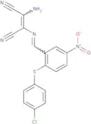 2-amino-1-(1-aza-2-(2-(4-chlorophenylthio)-5-nitrophenyl)vinyl)ethene-1,2-dicarbonitrile