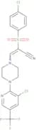 2-((4-chlorophenyl)sulfonyl)-3-(4-(3-chloro-5-(trifluoromethyl)(2-pyridyl))piperazinyl)prop-2-enen…
