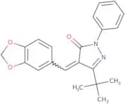 4-(benzo[3,4-d]1,3-dioxolen-5-ylmethylene)-3-(tert-butyl)-1-phenyl-2-pyrazolin-5-one