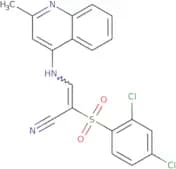 2-((2,4-dichlorophenyl)sulfonyl)-3-((2-methyl(4-quinolyl))amino)prop-2-enenitrile
