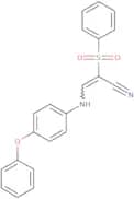 3-((4-phenoxyphenyl)amino)-2-(phenylsulfonyl)prop-2-enenitrile
