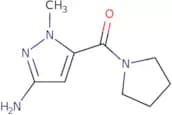 1-Methyl-5-(pyrrolidine-1-carbonyl)-1H-pyrazol-3-amine