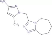 5-Methyl-1-({5H,6H,7H,8H,9H-[1,2,4]triazolo[4,3-a]azepin-3-yl}methyl)-1H-pyrazol-3-amine