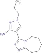 1-Propyl-4-{5H,6H,7H,8H,9H-[1,2,4]triazolo[4,3-a]azepin-3-yl}-1H-pyrazol-3-amine