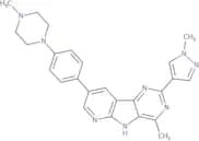 6-Methyl-12-[4-(4-methylpiperazin-1-yl)phenyl]-4-(1-methylpyrazol-4-yl)-3,5,8,10-tetrazatricyclo[7…