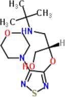 Timolol Related Compound B (3-(tert-Butylamino)-2-(4-morpholino-1,2,5-thiadiazol-3-yloxy)propan-1-…