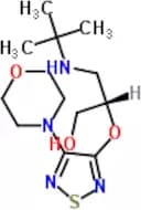 Timolol Related Compound B (3-(tert-Butylamino)-2-(4-morpholino-1,2,5-thiadiazol-3-yloxy)propan-1-…