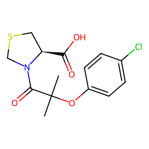 (4R)-3-[2-(4-chlorophenoxy)-2-methylpropanoyl]-1,3-thiazolidine-4-carboxylic acid