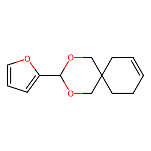 2,4-Dioxaspiro(5.5)undec-8-ene, 3-(2-furanyl)-