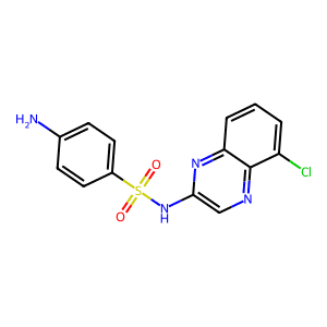 Chloroquinoxaline sulfonamide