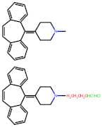 Cyproheptadine hydrochloride sesquihydrate