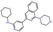 N-Cyclohexyl-4-[1-(1-piperazinyl)-2,6-naphthyridin-3-yl]-2-pyridinamine