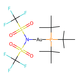 Tri-t-butylphosphine[bis(trifluoromethyl)sulfonylimido]gold(I)