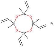 Platinum-cyclovinylmethylsiloxane complex