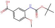 3-Amino-4-methoxybenzoic acid, N-BOC protected
