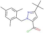 3-tert-Butyl-1-(2,4,6-trimethylbenzyl)-1H-pyrazole-5-carbonyl chloride