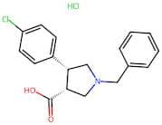 (3R,4R)-1-benzyl-4-(4-chlorophenyl)pyrrolidine-3-carboxylic acid hydrochloride