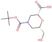 (2R,6S)-4-(tert-Butoxycarbonyl)-6-(hydroxymethyl)morpholine-2-carboxylic acid
