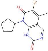 6-Bromo-8-cyclopentyl-2-hydroxy-5-methylpyrido[2,3-d]pyrimidin-7(8H)-one (Palbociclib Impurity)