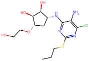(1S,2S,3R,5S)-3-((5-Amino-6-chloro-2-(propylthio)pyrimidin-4-yl)amino)-5-(2-hydroxyethoxy)cyclopen…