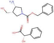 (3S,4S)-benzyl 3-amino-4-(hydroxymethyl)pyrrolidine-1-carboxylate (S)-2-hydroxy-2-phenylacetate