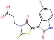 (5Z)-5-(5-Chloro-1,2-Dihydro-2-Oxo-3H-Indol-3-Ylidene)-4-Oxo-2-Thioxo-3-Thiazolidinepropanoic Acid