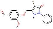 4-((4-bromo-2-methyl-5-oxo-1-phenyl(3-pyrazolin-3-yl))methoxy)-3-methoxybenzaldehyde