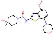 4-Hydroxy-N-[4-methoxy-7-(4-morpholinyl)-2-benzothiazolyl]-4-methyl-1-piperidinecarboxamide