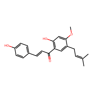 (E)-1-(2-Hydroxy-4-Methoxy-5-(3-Methylbut-2-En-1-Yl)Phenyl)-3-(4-Hydroxyphenyl)Prop-2-En-1-One