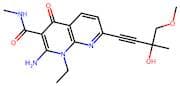 (-)-2-Amino-1-Ethyl-7-(3-Hydroxy-4-Methoxy-3-Methylbut-1-Yn-1-Yl)-N-Methyl-4-Oxo-1,4-Dihydro-1,8-N…