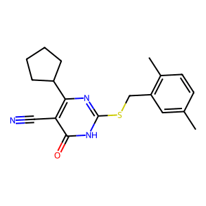 6-Cyclopentyl-2-((2,5-Dimethylbenzyl)Thio)-4-Oxo-1,4-Dihydropyrimidine-5-Carbonitrile