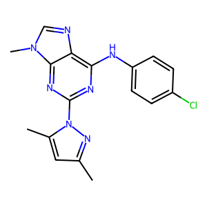 N-(4-Chlorophenyl)-2-(3,5-Dimethyl-1H-Pyrazol-1-Yl)-9-Methyl-9H-Purin-6-Amine